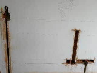 水、电管开槽施作