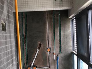 水、电管开槽施工