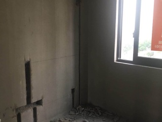 水、电管开槽施作