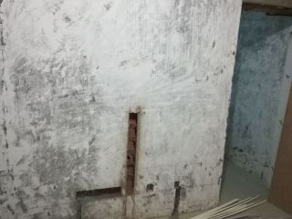 水、电管开槽施作