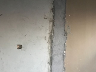 水、电管开槽施作
