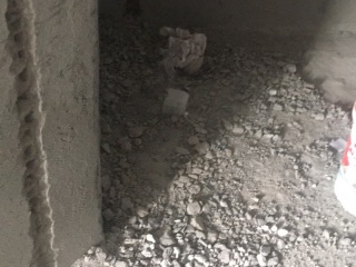 水、电管开槽施作