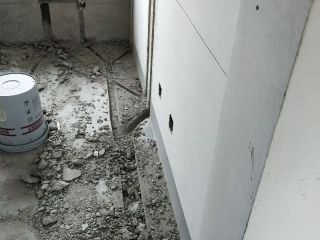 水、电管开槽施作