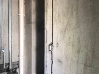 水、电管开槽施工