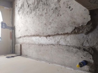 水、电管开槽施作