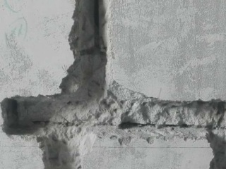 水、电管开槽施作