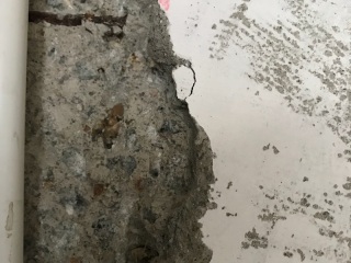 水、电管开槽施作