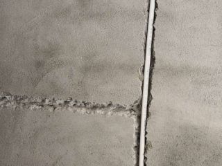 水、电管开槽施作
