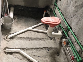 水、电管开槽施工