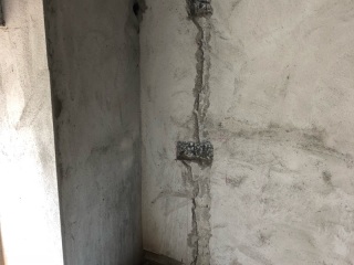 水、电管开槽施作