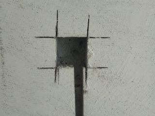 水、电管开槽施作