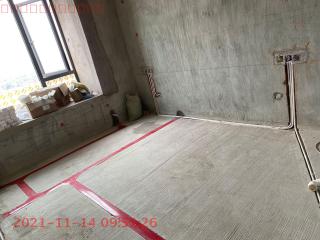 水、电管开槽施作