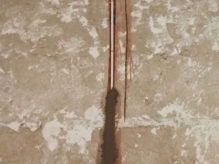 水、电管开槽施作