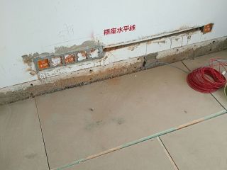 水、电管开槽施工