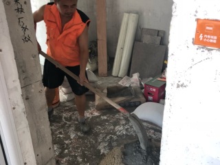 地砖铺贴及地面找平施作