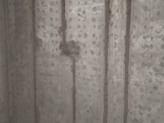 水、电管开槽施作