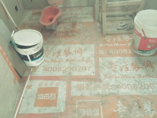 地砖铺贴及地面找平施作