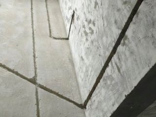 水、电管开槽施作