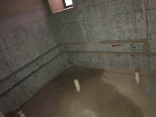 水、电管开槽施作