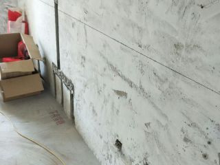 水、电管开槽施作