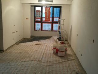 地砖铺贴及地面找平施作