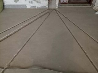 水、电管开槽施作