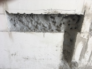 水、电管开槽施工