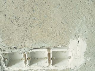 水、电管开槽施作