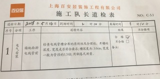 水、电管开槽施作