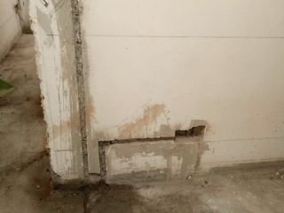 水、电管开槽施作