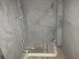 水、电管开槽施作