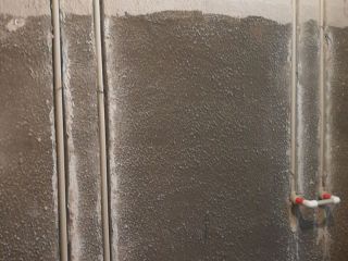 水、电管开槽施作