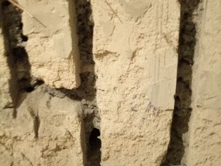 水、电管开槽施作
