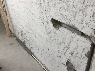 水、电管开槽施工