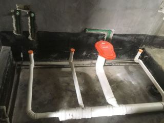 水、电管开槽施作