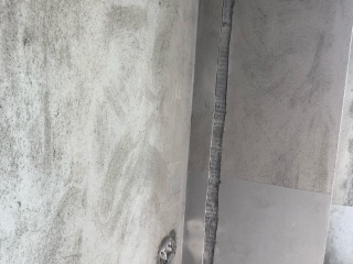 水、电管开槽施作