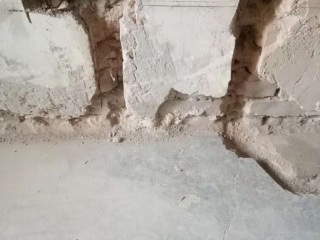 水、电管开槽施作