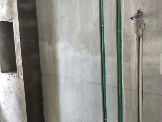 水、电管开槽施作