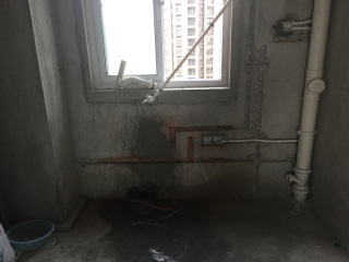 水、电管开槽施作