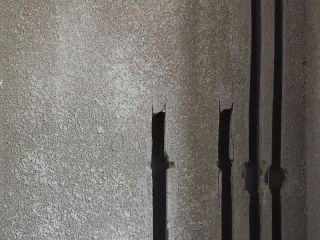 水、电管开槽施工