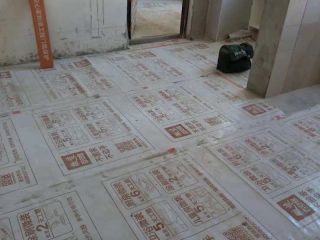 地砖铺贴及地面找平施作