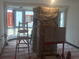 地砖铺贴及地面找平施作