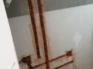 水、电管开槽施作