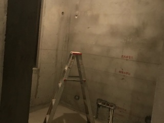 水、电管开槽施工
