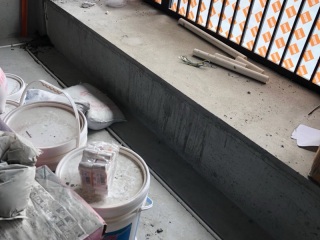 水、电管开槽施作