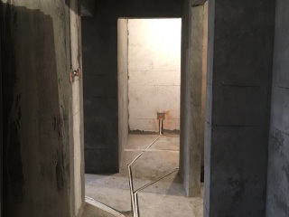 水、电管开槽施工