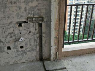 水、电管开槽施作