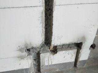 水、电管开槽施作