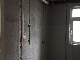 水、电管开槽施作