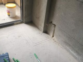 水、电管开槽施工